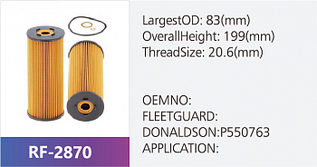Фильтр масляный RF-2870 (1/)
