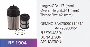 Фильтр топливный RF-1904 (1/)